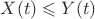 $X(t) \leqslant Y(t)$