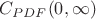 $C_{PDF}(0,\infty)$