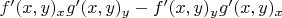 $f'(x,y)_x g'(x,y)_y-f'(x,y)_y g'(x,y)_x$