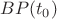 $BP(t_0)$