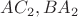 $AC_2, BA_2$