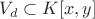 $V_d\subset K[x,y]$