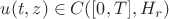 $u(t,z)\in C([0,T],H_r)$