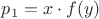$p_1=x\cdot f(y)$