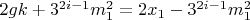 $2gk+3^{2i-1}m_1^2=2x_1-3^{2i-1}m_1^2$
