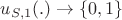 $u_{S, 1}(. ) \to \{0,1\}$