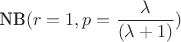 $\text{NB}(r=1, p=\dfrac{\lambda}{(\lambda+1)})$