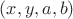 $(x,y,a,b)$