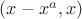 $(x-x^a,x)$