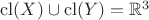 $\mathrm{cl}(X) \cup \mathrm{cl}(Y) = \mathbb{R}^3$
