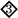 $ \begin{tikzpicture}
\draw[thick] (0,0) -- (0.15,0.15) -- (0.3,0) -- (0.15,-0.15) -- cycle; 
\node[font=\scriptsize] at (0.15,0) {3}; 
\end{tikzpicture} $
