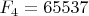 $F_{4}=65537$