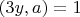 $(3y,a)=1$