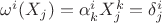 $\omega^i (X_j) = \alpha_k^i X_j^k = \delta_j^i$