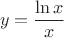 \[
y = \frac{{\ln x}}{x}
\]