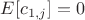 $E[c_{1,j}]=0$