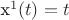 x^1(t)=t