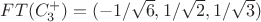 $FT(C_3^+)=(-1/\sqrt6, 1/\sqrt2, 1/\sqrt3)$ $FT(C_3^+)=(-1/\sqrt6, 1/\sqrt2, 1/\sqrt3)$