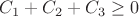 $C_1+C_2+C_3 \geq 0$