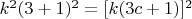 $k^2(3с+1)^2=[k(3c+1)]^2$