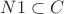 $N1\subset C$