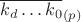 $\overline{k_d \dots k_0}_{(p)}$