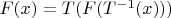 $F(x) = T(F(T^{-1}(x)))$