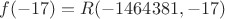 $f(-17)=R(-1464381,-17)$