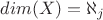 $dim(X)=\aleph_j$