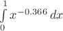 $\int\limits_0^1 x^{-0.366}\,dx$