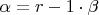 $\alpha = r-1\cdot\beta $