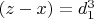 $(z - x) = d_1 ^ 3 $