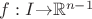 $f:I$\to$$\mathbb R^{n-1}$$