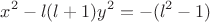 $$x^2-l(l+1)y^2=-(l^2-1)$$