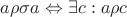 $a\rho\sigma a \Leftrightarrow \exists c: a\rho c$