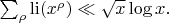 $  \sum_{\rho} \operatorname{li}(x^{\rho}) \ll \sqrt{x} \log x.  $