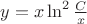 $y=x\ln^2 {\frac Cx}$