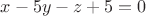 $x-5y-z+5=0$