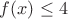$f(x)\le4$