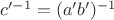$c'^{-1}=(a'b')^{-1}$