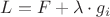 $L = F + \lambda \cdot g_i$