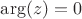 $\arg(z)=0$