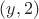 $(y,2)$