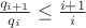 $\frac{q_{i+1}}{q_i}\le \frac{i+1}{i}$