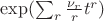 $\exp(\sum_r\frac{\nu_r}{r}t^r)$