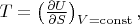 $T=\left(\frac{\partial U}{\partial S}\right)_{V=\operatorname{const}},$
