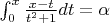 $ \int_{0}^{x} \frac{x - t}{t^{2} + 1}dt = \alpha$