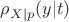 $ \rho_{X | p}(y | t)$