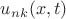 $u_{nk}(x,t)$