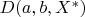 $D(a,b,X^\ast)$